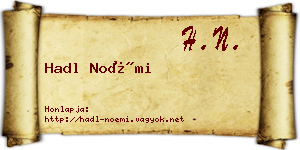Hadl Noémi névjegykártya